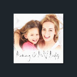 Toile Mommy and Me Besties Photo Overlay Coeur Script<br><div class="desc">Modern Mommy and Me Besties Photo Overlay Heart Script. Remplacez simplement l'exemple de photo par votre préféré.</div>