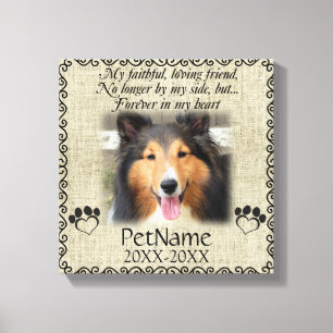 Toile Mon Ami Fidèle Pet Sympathie Custom Burlap