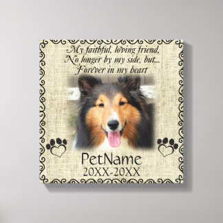 Toile Mon Ami Fidèle Pet Sympathie Custom Burlap