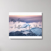 Toile Mon amour vous suffit Verset Biblique  (Recto)
