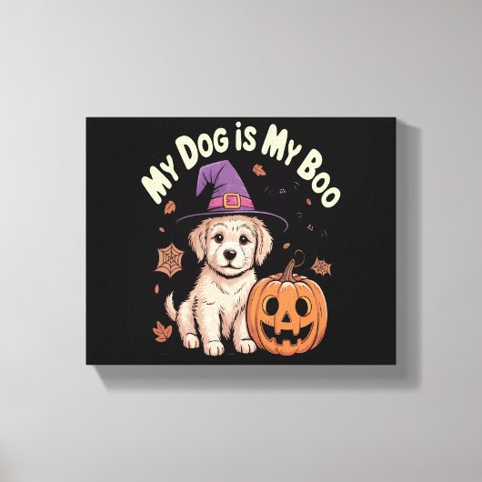Toile Mon chien est My Boo Halloween (Recto)