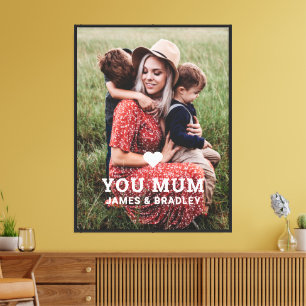 Toile MON COEUR VOUS AIME MUM Fête des Mères Photo