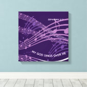 Toile Mon Dieu chante sur moi Zephaniah 3:17 Musique vio (Insitu (Plancher de Bois))