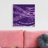 Toile Mon Dieu chante sur moi Zephaniah 3:17 Musique vio (Insitu(Salon))