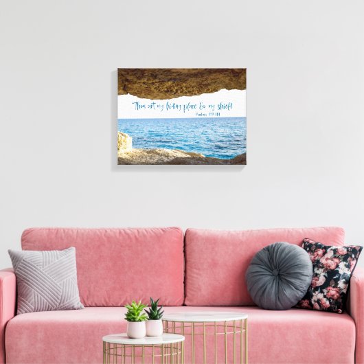 Toile Mon Verset Bible Place Cachée (Insitu(Salon))