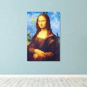 Toile Mona Lisa et Van Gogh (Insitu (Plancher de Bois))