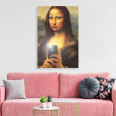 Toile Mona Lisa fait un drôle de visage avec maquillage  (Insitu(Salon))