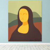 Toile Mona Lisa Peinture Visage de Vinci Canvas Art (Insitu (Plancher de Bois))