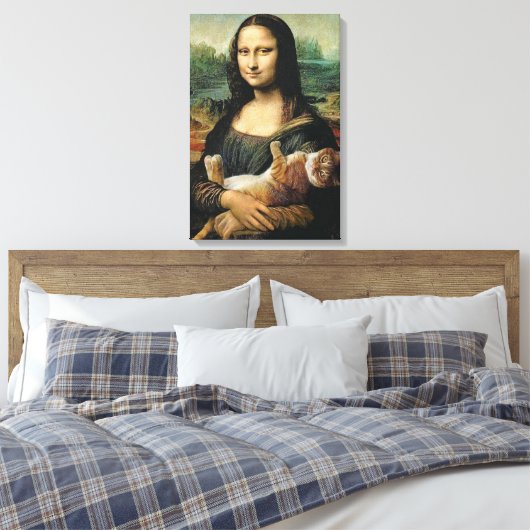 Toile Mona Lisa tenant son chat Leonardo da Vinci (Insitu(Chambre))