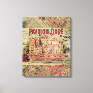 Toile Monaco Fancy Côte d'Azur Vintage France