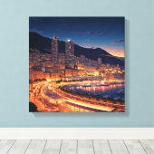 Toile Monaco Monte Carlo la nuit (Insitu (Plancher de Bois))
