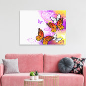Toile Monarch Butterflies on Purple Background (Insitu(Salon))