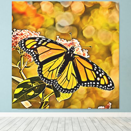 Toile Monarch Butterfly Garden Art (Insitu (Plancher de Bois))