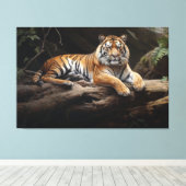 Toile Monarque de la Jungle : Portrait de tigre (Insitu (Plancher de Bois))