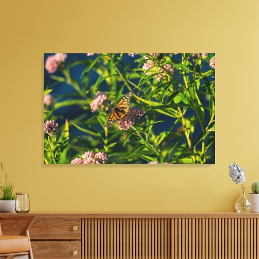 Toile Monarque Et Milkweed (Insitu(Salon))