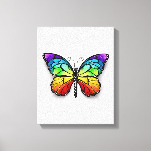 Toile Monarque papillon arc-en-ciel (Recto)