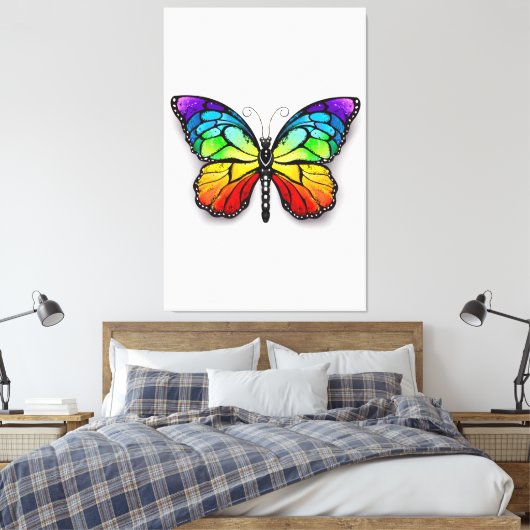 Toile Monarque papillon arc-en-ciel (Insitu(Chambre))