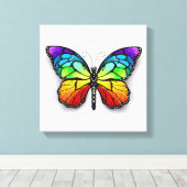 Toile Monarque papillon arc-en-ciel (Insitu (Plancher de Bois))