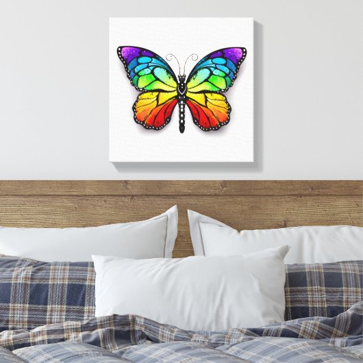 Toile Monarque papillon arc-en-ciel (Insitu(Chambre))