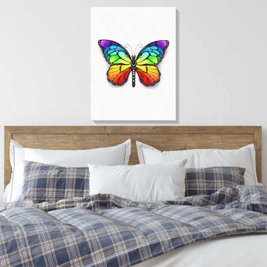 Toile Monarque papillon arc-en-ciel (Insitu(Chambre))