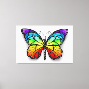 Toile Monarque papillon arc-en-ciel