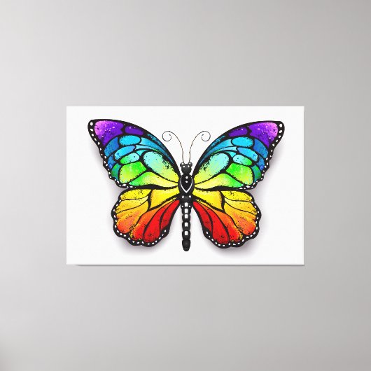 Toile Monarque papillon arc-en-ciel (Recto)