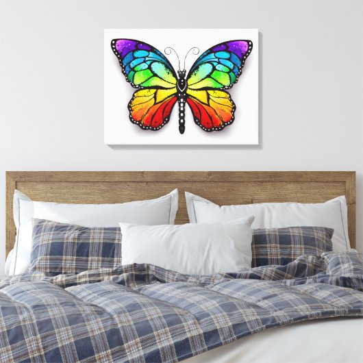 Toile Monarque papillon arc-en-ciel (Insitu(Chambre))