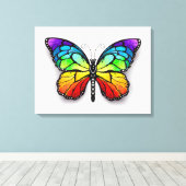 Toile Monarque papillon arc-en-ciel (Insitu (Plancher de Bois))