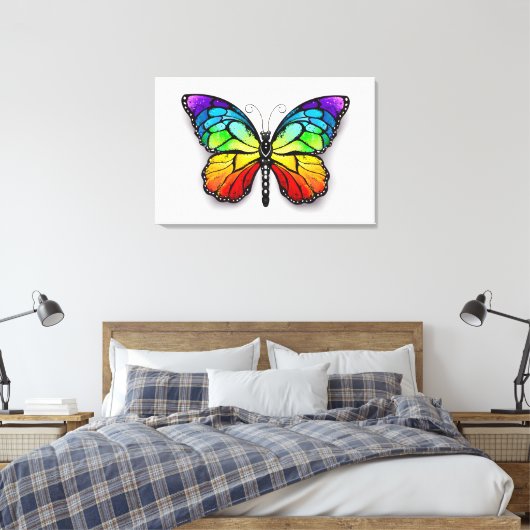 Toile Monarque papillon arc-en-ciel (Insitu(Chambre))