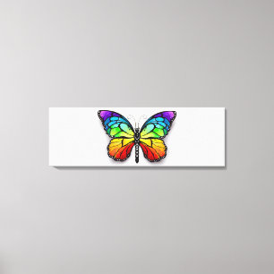 Toile Monarque papillon arc-en-ciel