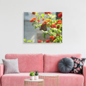 Toile Monarque papillon sur Buddleia rouge (Insitu(Salon))