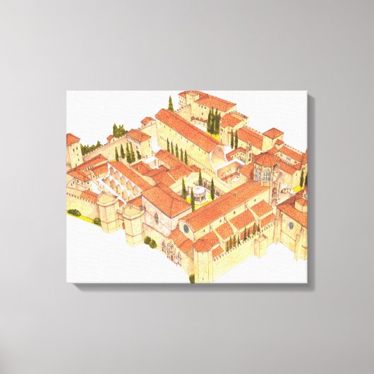 Toile Monastère de Poblet. Catalogne Espagne (Recto)