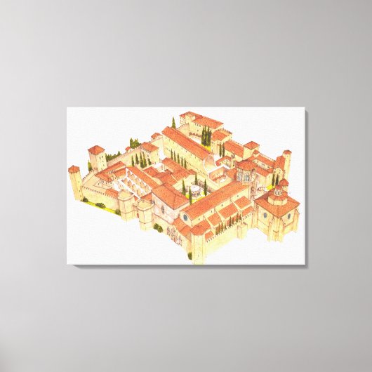 Toile Monastère de Poblet. Catalogne Espagne (Recto)