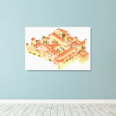 Toile Monastère de Poblet. Catalogne Espagne (Insitu (Plancher de Bois))
