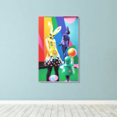 Toile Monde de lapin psychédélique (Insitu (Plancher de Bois))