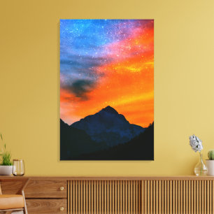 Toile Monde fantastique à la montagne
