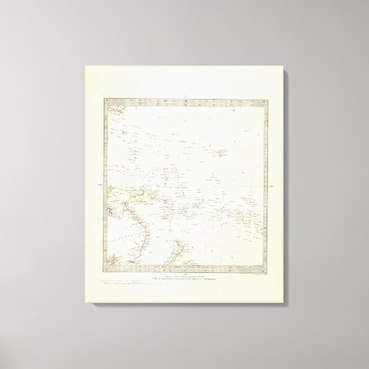 Toile Monde, gnomonic proj III Polynésie (Recto)