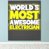 Toile Mondes les plus merveilleux électricien (Insitu (Plancher de Bois))