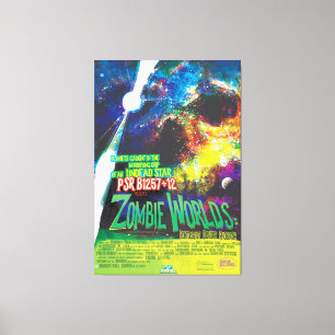 Toile Mondes Zombie Galaxie d'Halloween