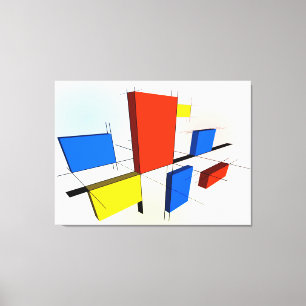 Toile Mondrian a inspiré 3D