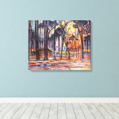 Toile Mondrian - Bois Près D'Oele, (Insitu (Plancher de Bois))