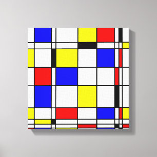 Toile Mondrian coloré Minimaliste De Stijl Art moderne