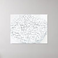 MONDRIAN COMP. 10 in B & W - Pier and Ocean 1915