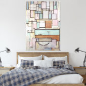 Toile MONDRIAN - Comp. avec plans de couleurs : FAÇADE - (Insitu(Chambre))