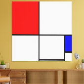 Toile MONDRIAN - COMPOSITION A avec ROUGE et BLEU - 1932 (Insitu(Salon))