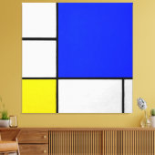 Toile MONDRIAN - COMPOSITION AVEC BLEUE, BLANC et JAUNE (Insitu(Salon))