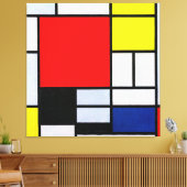 TOILE MONDRIAN - COMPOSITION AVEC GRAND AVION ROUGE - 19 (Insitu(Salon))