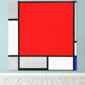 TOILE MONDRIAN - COMPOSITION AVEC GRAND AVION ROUGE 1922 (Insitu (Plancher de Bois))