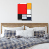 Toile Mondrian - Composition avec grand rouge (Insitu(Chambre))