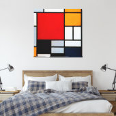 Toile Mondrian - Composition avec grand rouge (Insitu(Chambre))